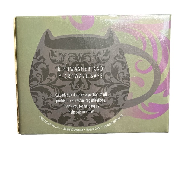 Set of Two Brocade Cat Mug - Picture 5 of 5